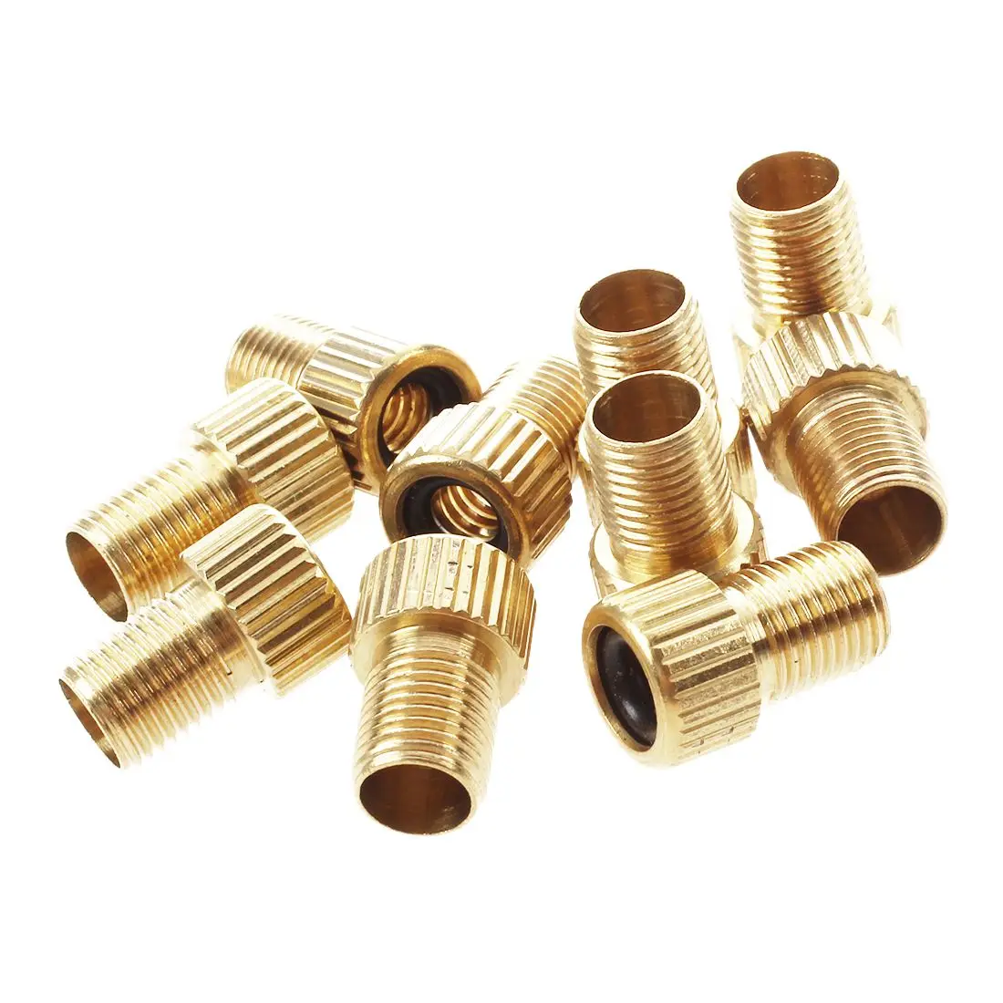 10Pcs Brass Presta to Schrader Adaptor Valve Bicycle Bike Pumppresta to schraderbike