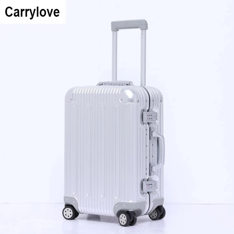 

CARRYLOVE 100% aluminum travel suitcase 20" carry on trolley hand luggage on wheels