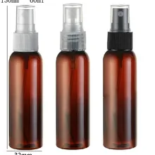 50X60 мл янтарь флакон для духов из ПЭТ 60cc тумана Пластик ПЭТ бутылки 2 унций бутылочка с духами, аромат