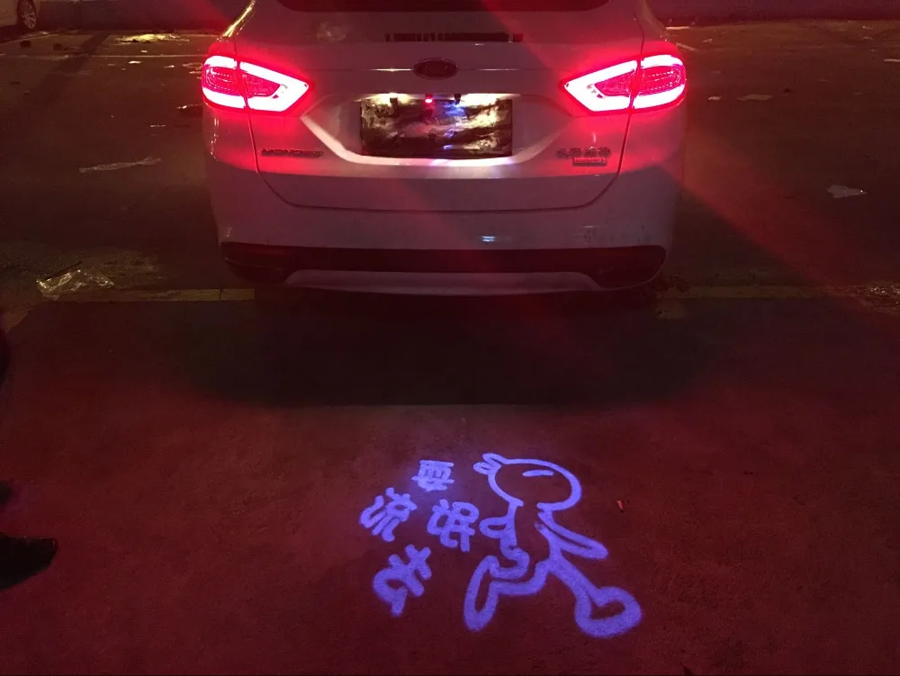 

Car Laser Tail Logo Led Light Anti Collision Taillights Fog Auto Brake Parking Lamp Rearing Warning Light for VW Honda Hyundai