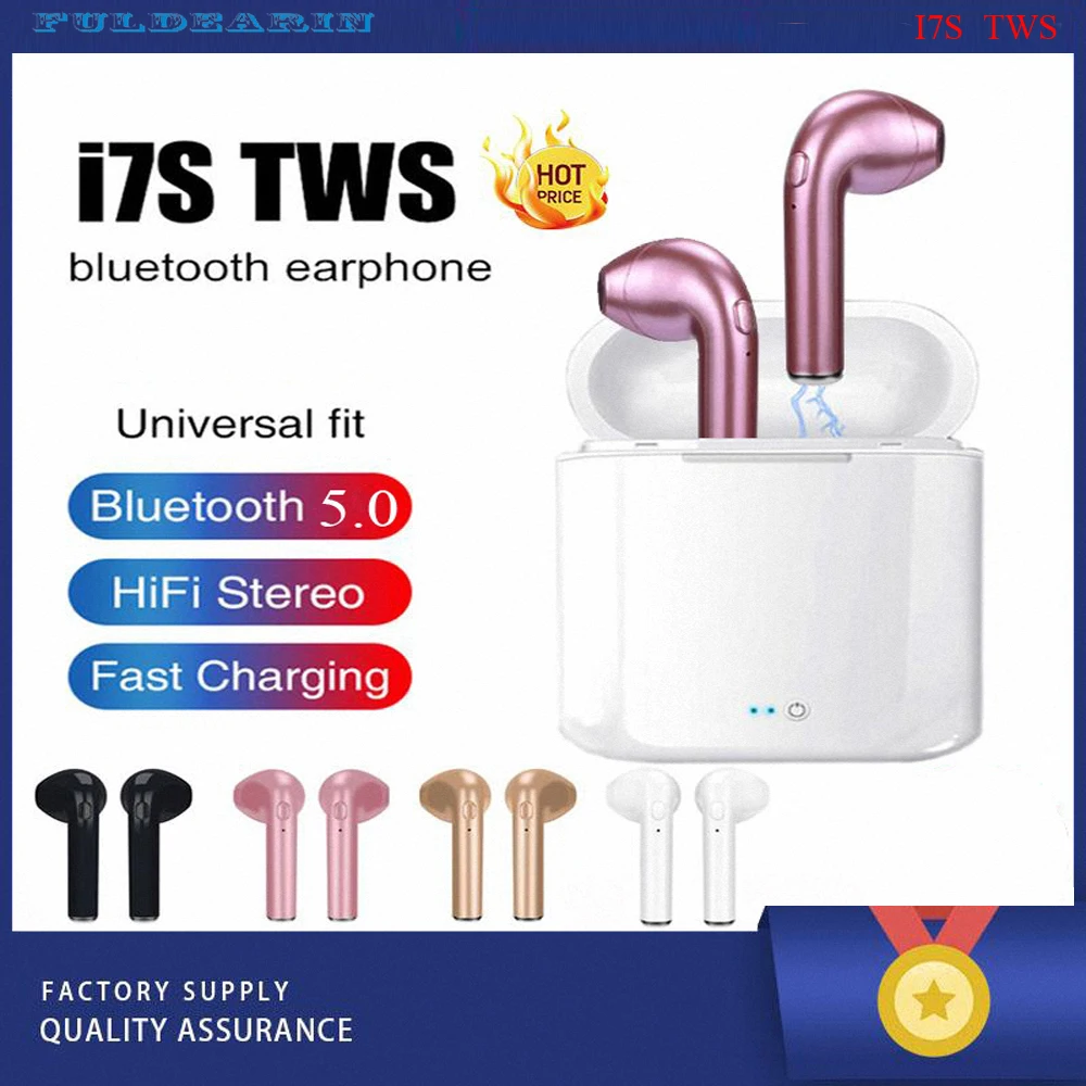I7s TWS Bluetooth наушники Спортивная игровая гарнитура handsfree Pods BT5.0 беспроводные стерео