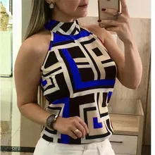2020 Sexy Nouvelles femmes D'été Sans Manches Décontracté Chemise Col Haut Cou Cou Mince Banlieue Chemise Cinq Couleurs Tailles S-XXL