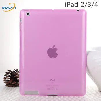 

New Soft Silicon TPU Back Cover For Apple iPad 2 3 4 Ultra Slim Clear Translucent Protective Skin Case for iPad 234 9.7"+stylus