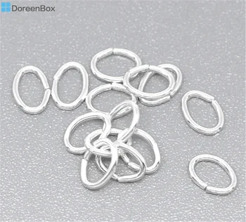

Doreen Box Lovely 2000 Silver color Oval Open Jump Rings 5.5x4mm (B10861)