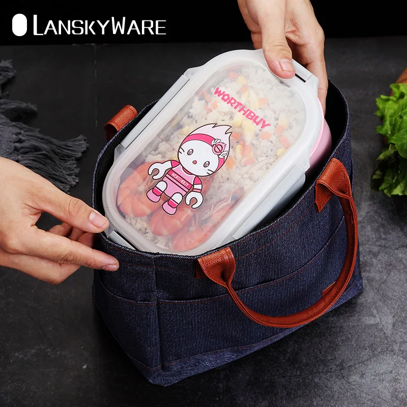 Bento ланч бокс мультфильм Bento коробка для детей школьный японский контейнер для завтрака герметичный 304 нержавеющая сталь пищевой контейнер для хранения