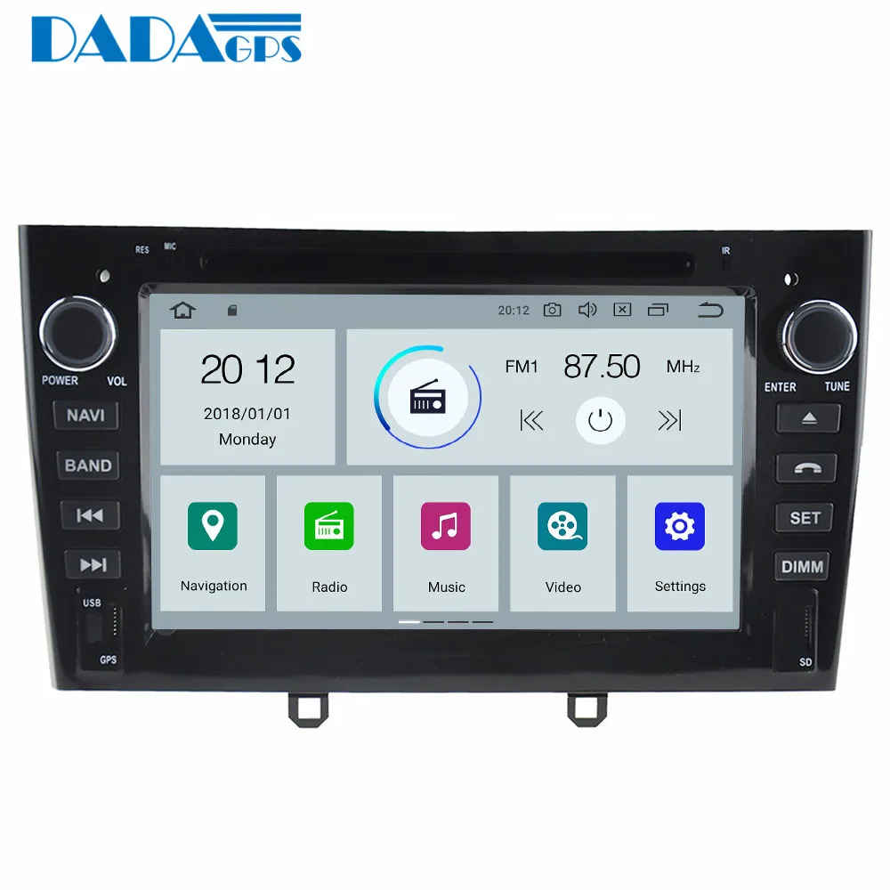 Top Newest Android 9.0 Car Radio Stereo GPS Head Unit for Peugeot 308 2007-2013 408 2011-2017 308 SW Car DVD Player Multimedia wifi 6