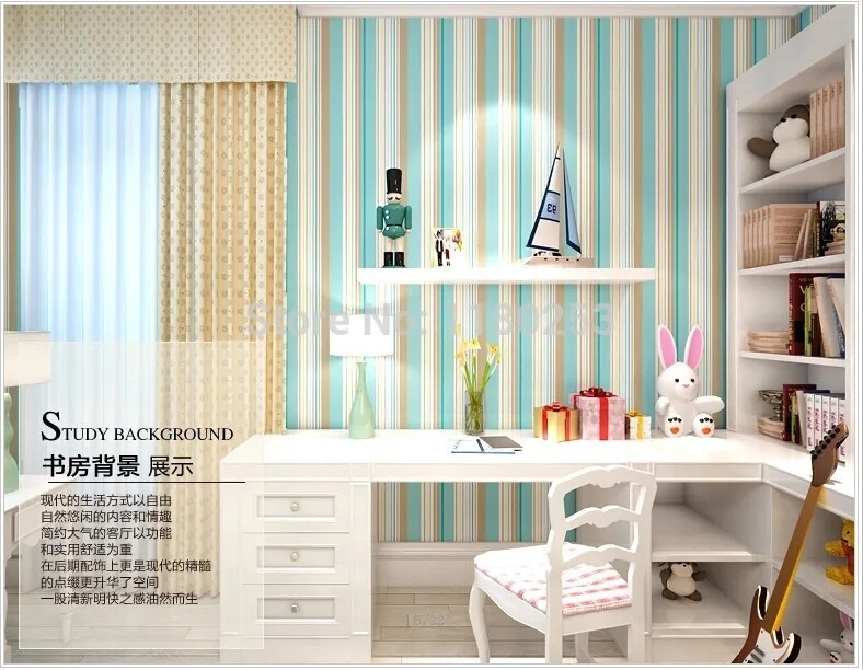 

New product home decoration Stripes wallpaper decor for kids living room& TV Background mural papel de parede 53*1000cm