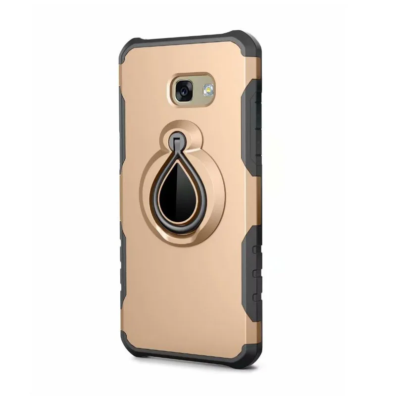 

mobile cell phone holder hybrid bracket metal ring armor dual layer Raindrop case FOR SAMSUNG Galaxy a7 2017