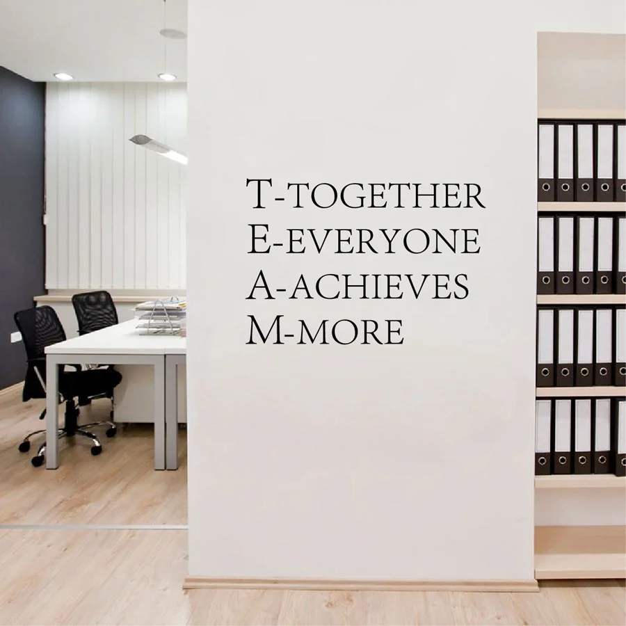 

Team work Inspirational words poster quotes Wall Stickers for Office decor