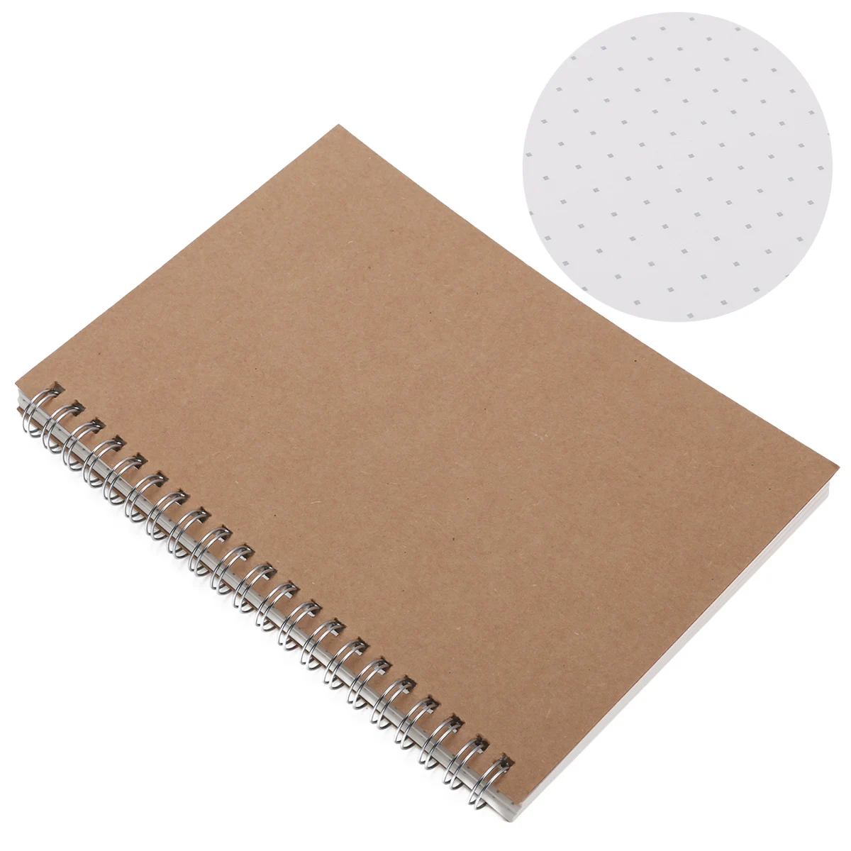 

Bullet Cardboard Journal Notebook Hardcover Stylish Notepad A5 Dot Grid Spiral White Paper for Daily Planning Note Taking