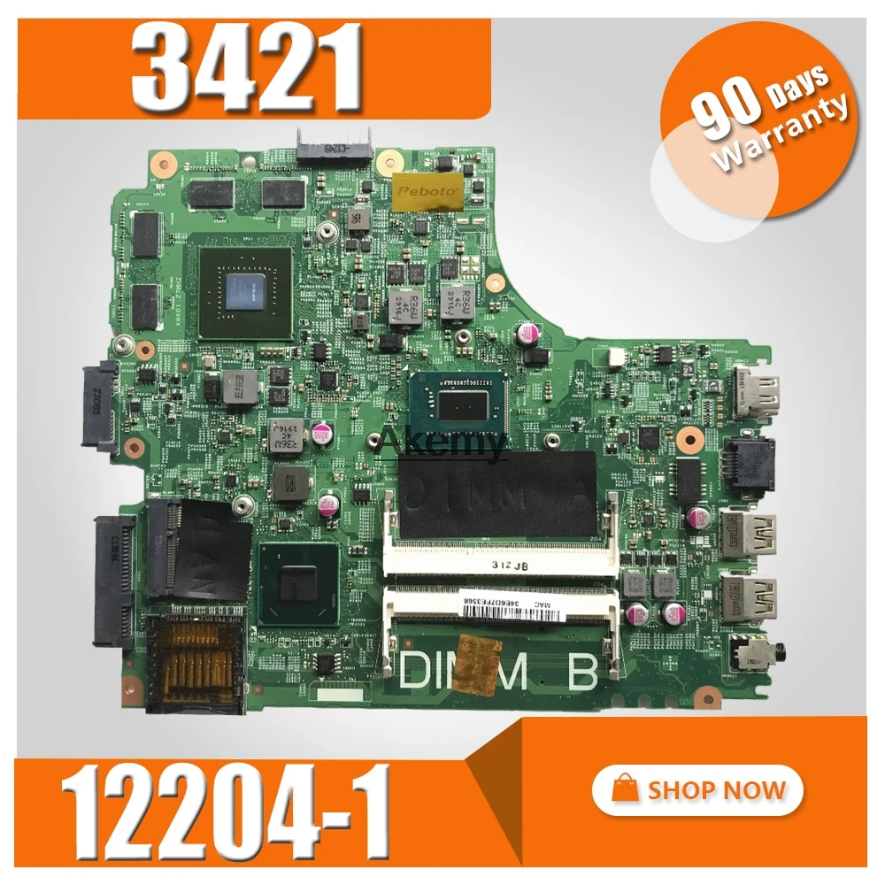 

12204-1 3421 motherboard for dell INSPIRON 3421 laptop motherboard 12204-1 i7 CPU orginal Test motherboard