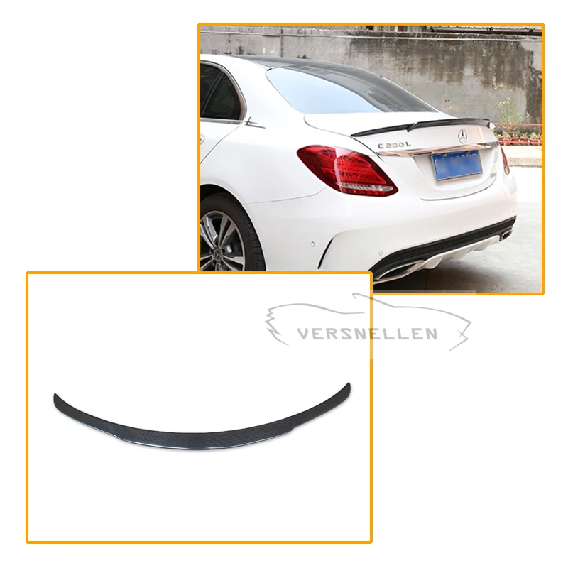 Для Mercedes W205 карбоновый спойлер 4-дверный седан C63 C180 C200 C250 C260 задний багажника из