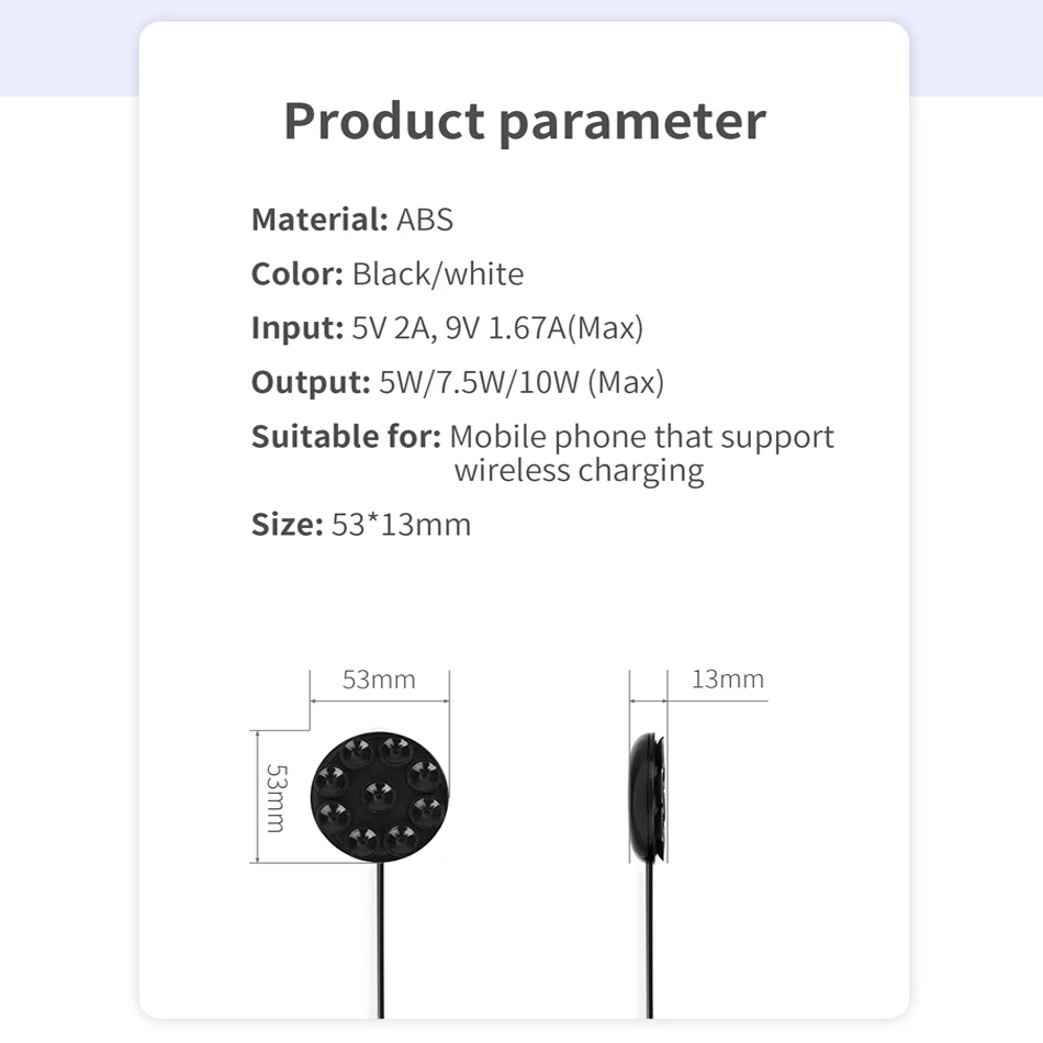 KEPHE паук присоска Беспроводное зарядное устройство для iPhone XR XS Max портативный Быстрый беспроводной зарядный коврик для samsung Note 9 10 S9+ S8