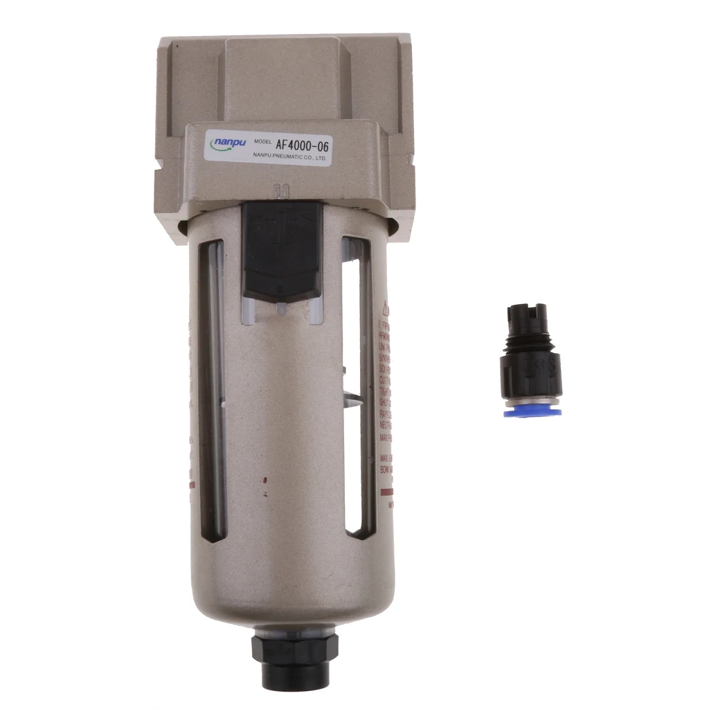 

AF4000-06D 1/4" PT Automatic Drain Pneumatic Air Filter Treatment for Compressor Oil Water Separation