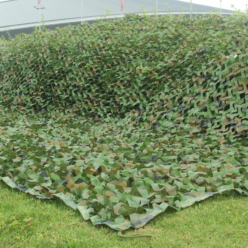 2x6m/7m/8m/10m 3x6m Camping Camo Net Army Woodland Jungle Camouflage Nets Hunting Shooting Shelter Hide Netting Sun Shelter