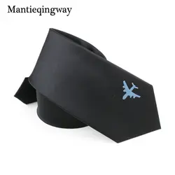 Mantieqingway моды полиэстер Твердые Цвет черный 8 см галстук gravats corbatas тонкий vestidos Свадебные Бизнес Повседневное галстук