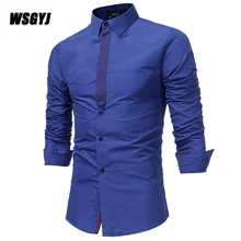 Для мужчин одежда Сорочки выходные для мужчин осень г. рубашка с длинными рукавами Для мужчин тонкий лента с брендовая мужская рубашка CHEMISE Homme Plus Размеры 3XL