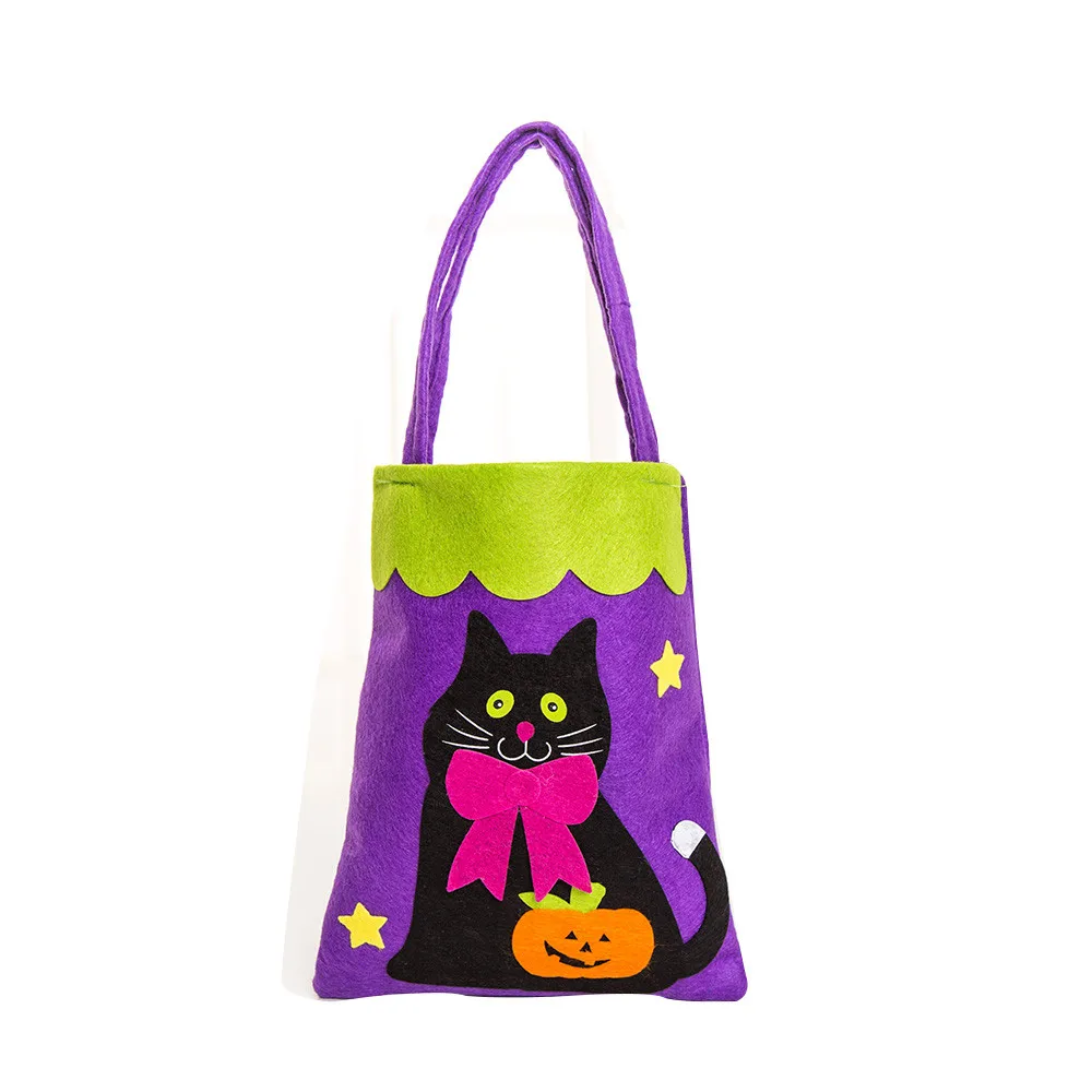 سعيد هالوين لطيف الساحرات الاطفال الحلوى حقيبة التعبئة والتغليف الأطفال حزب تخزين حقيبة هدية أنيق حاويات عطلة لوازم A80