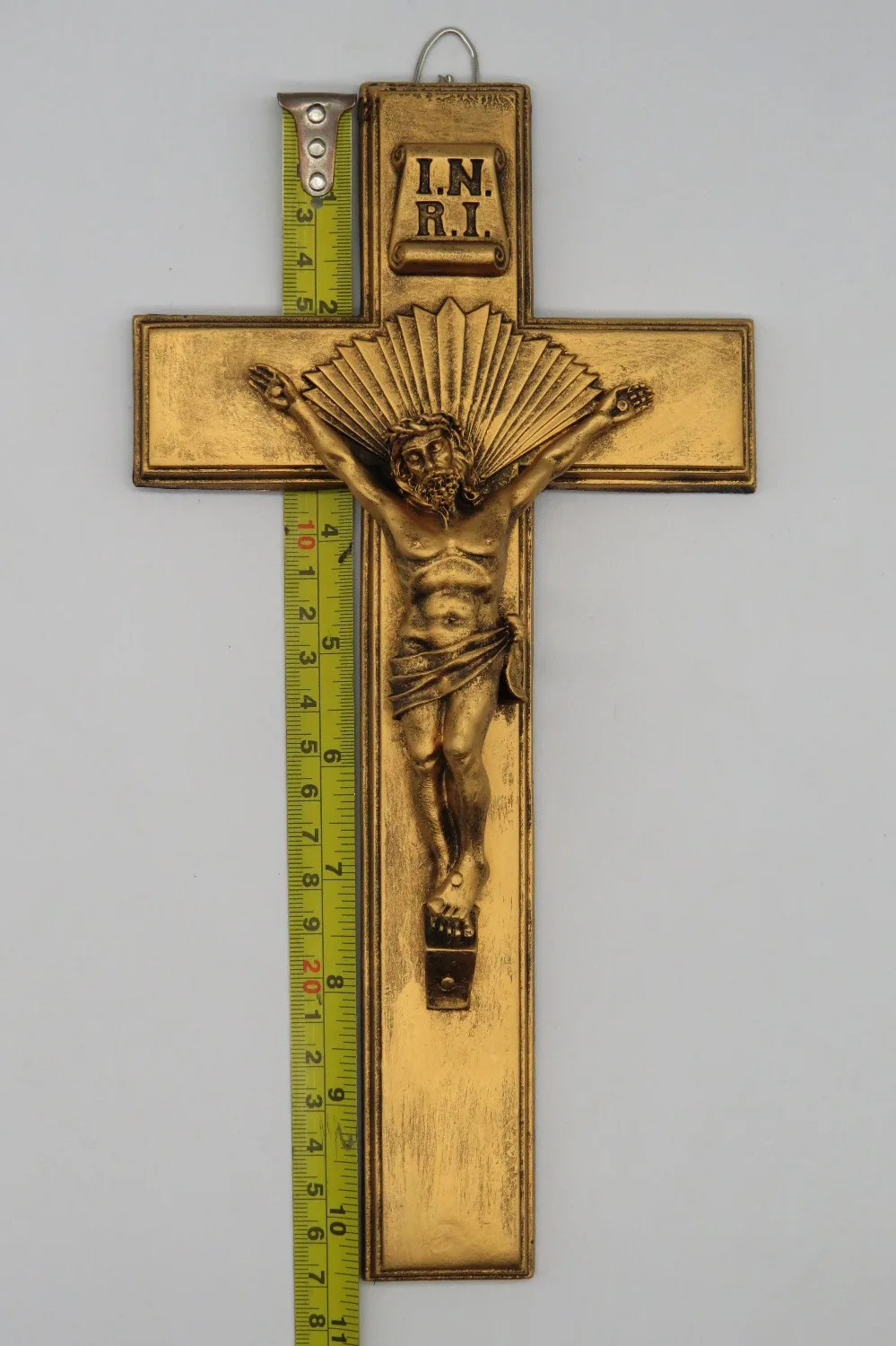 Catholic Resin Jesus Christ On Inri Cross Wall Crucifix Home