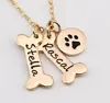 Puppies Gear Personalized Dog Bone Name Necklace