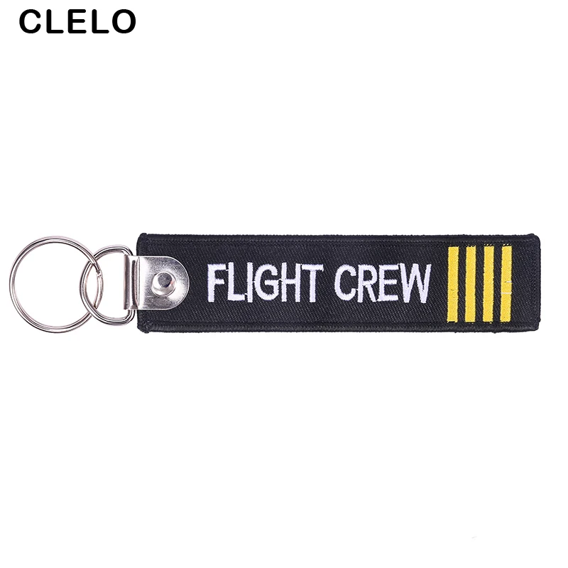 CLELO Flight crew Luggage tags Fashion Embroidery Bag tag with Keyring Key chain for Travel Luggage Label 3PC/LOT CLELO Flight crew Luggage tags Fashion Embroidery Bag tag with Keyring Key chain for Travel Luggage Label 3PC/LOT
