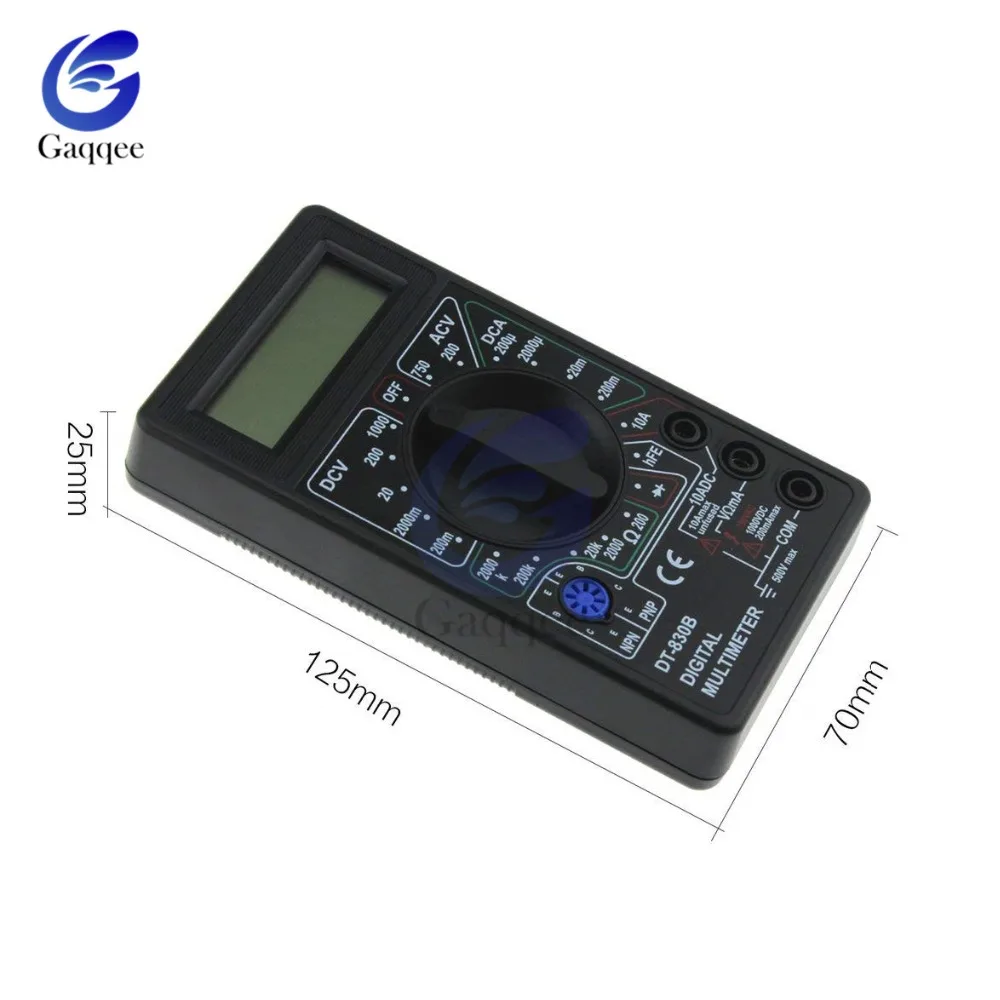 DT830B мини мультиметр ЖК цифровой для Вольт Ампер Ом тестер измеритель вольтметр