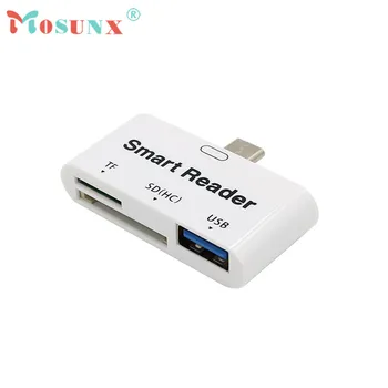 

Hot-sale MOSUNX Phone Card Reader Type-C 3 in 1 Multifunction Memory Card Reader Adapter USB TF SD For Samsung Galaxy Note 7