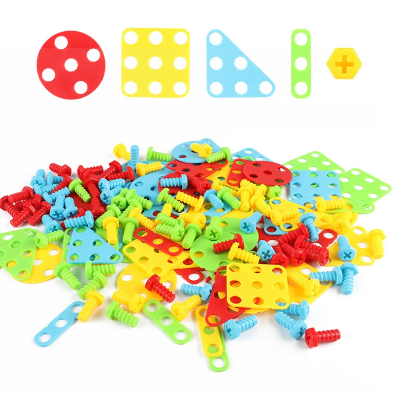 Children Toys Electric Drill Nut Disassembly Match Tool Educational Toys Assembled Blocks Sets For Boys Design Building Toy