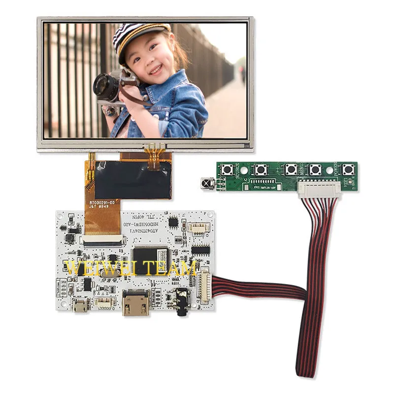 5 дюймов 40 pin для Navi N50i AT050TN33 v.1 ЖК дисплей экран с сенсорной панелью + плата