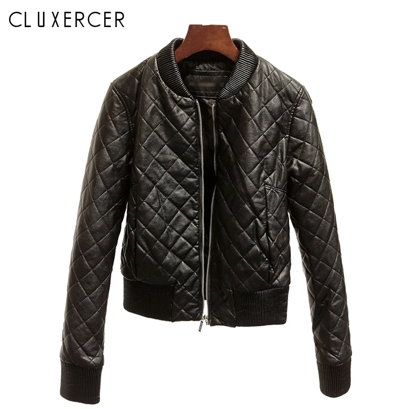 

Black Leather Jacket For Women 2018 New Autumn Winter Fashion Bomber Faux Leather Jacket Motorcycle Female Leather Jackets