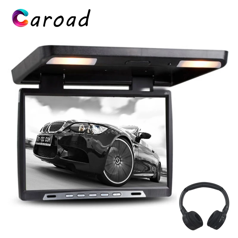 Caroad 19 дюймовый автомобильный потолочный монитор откидной TFT ЖК дисплей крепление