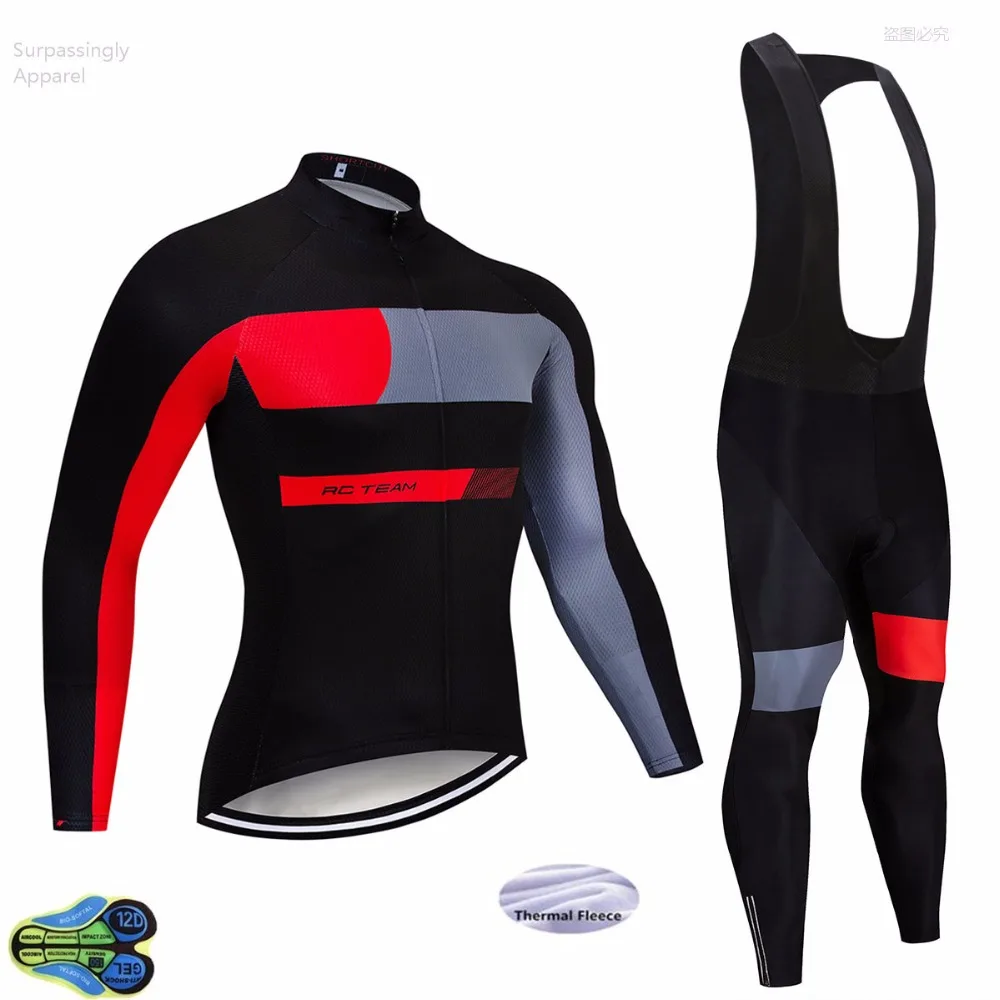 

Cycling Jacket winter Pro Racing Team Long Sleeve MTB Bike Clothing Men Sportswear Uniform Cycling Man Bib Pants Set Biciclet