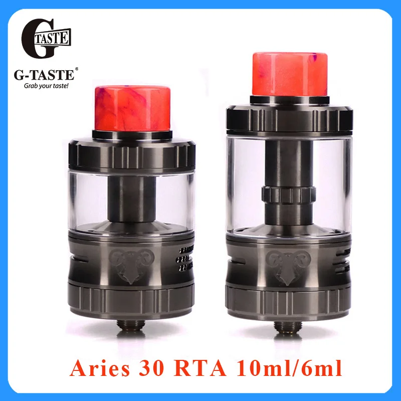 

New E Cigarette Atomizer G-taste Aries 30 RTA 12 Levels Airflow control huge flavor Vape Tank vs Steam Crave Titan RDTA/zeus x