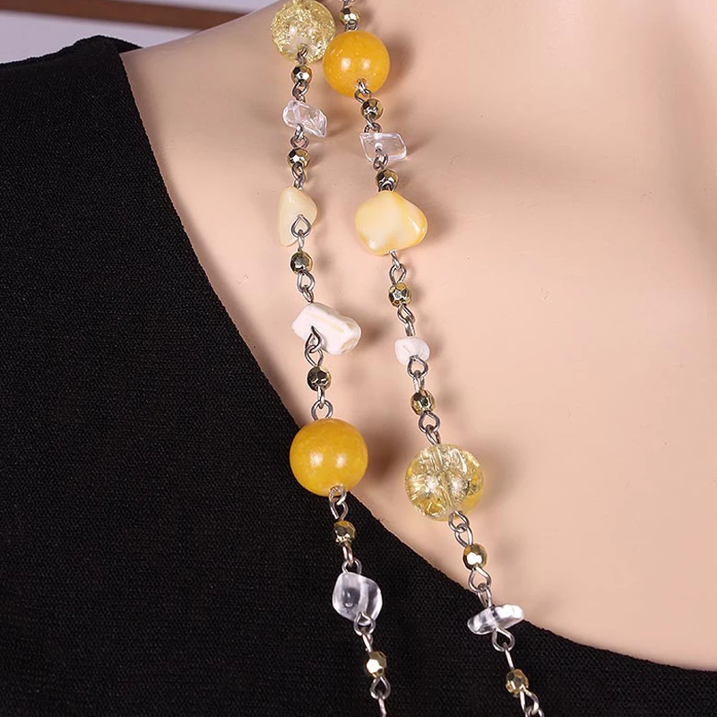 Бренд cnaniya JewelryBijoux этничекий чокер камни и кристаллы длинное ожерелье богемное модное ожерелье s для женщин лето