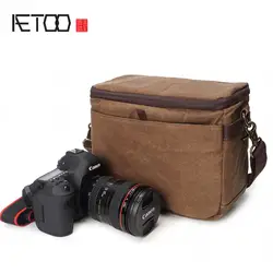 Aetoo Мужская связки (bundle) сумка повседневная сумка в комплекте холст с Crazy Веселая мешок SLR водонепроницаемая сумка для фотокамеры