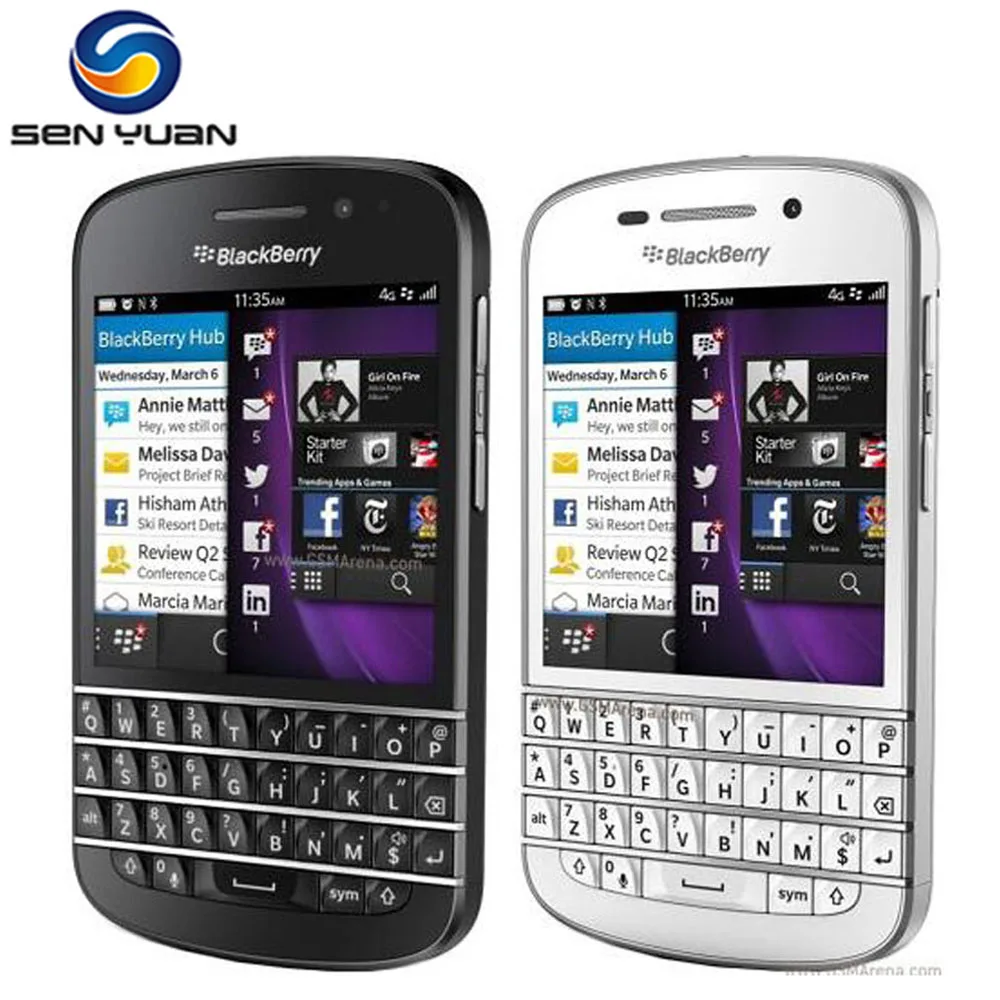 Мобильный телефон Blackberry Q10 3," двухъядерный 8MP 2GBRAM 16 Гб rom 3g& 4G gps wifi QWERTY сотовый телефон Восстановленный