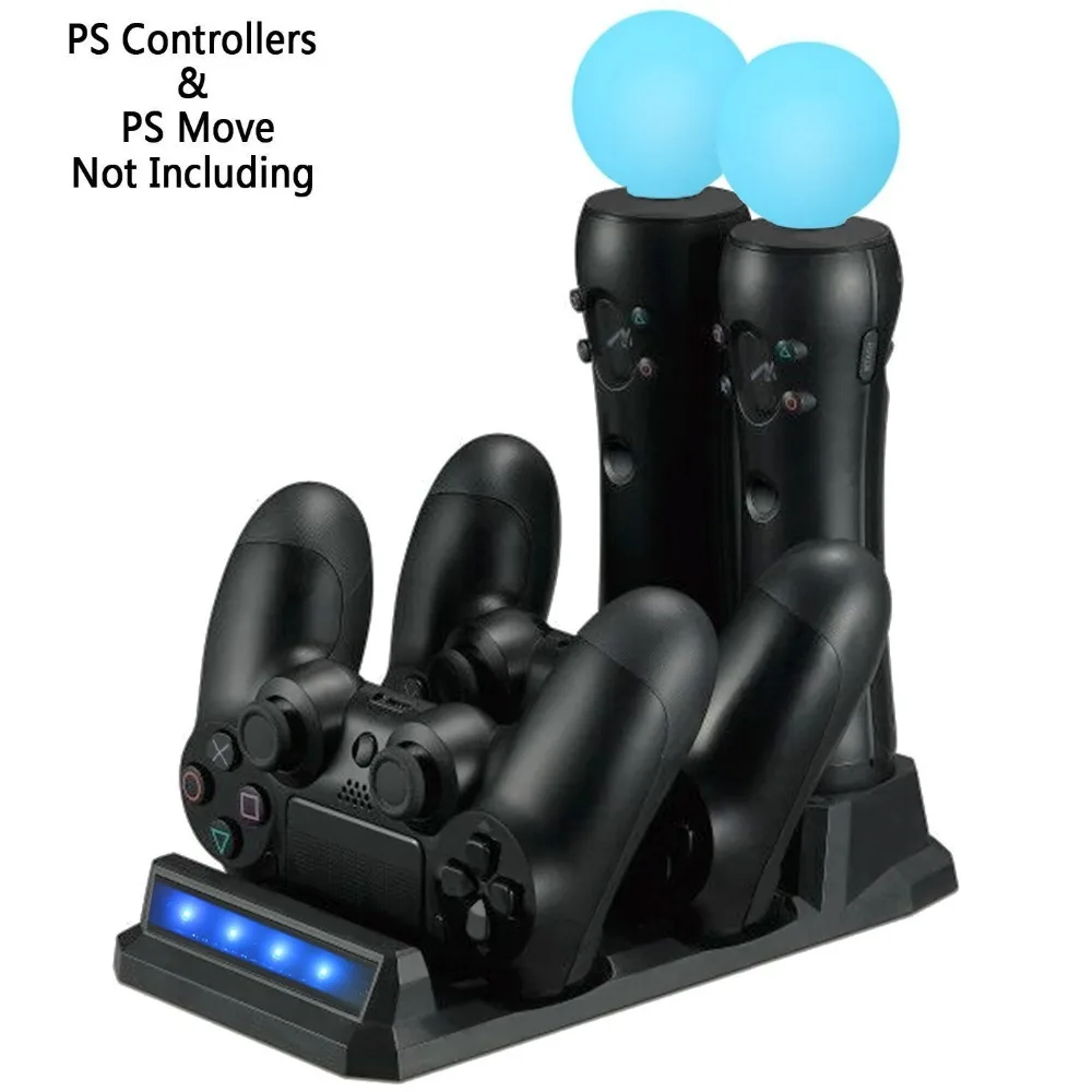 Зарядная Станция для PS Move Motion и PS4 контроллер двойной Зарядное устройство