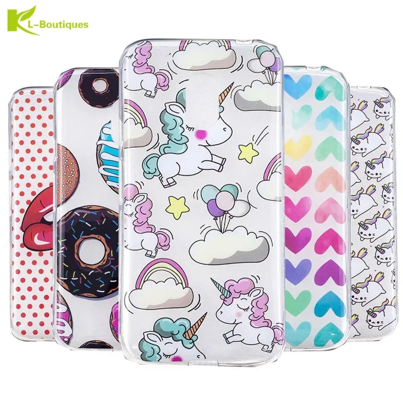 

KL-Boutiques Unicorn Silicon Case for Motorola Moto G4 Play 5.0 Clear Cover Soft TPU Transparent Cute Animal Cartoon Phone Cases