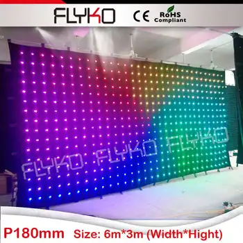 

P18 3x6m IC chips SMD flexible led stage backdrop