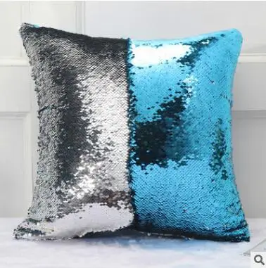 Sequin Русалка наволочки 40*40 см Декоративные наволочки для дивана реверсивная наволочка домашний текстиль Housse De Coussin Dec