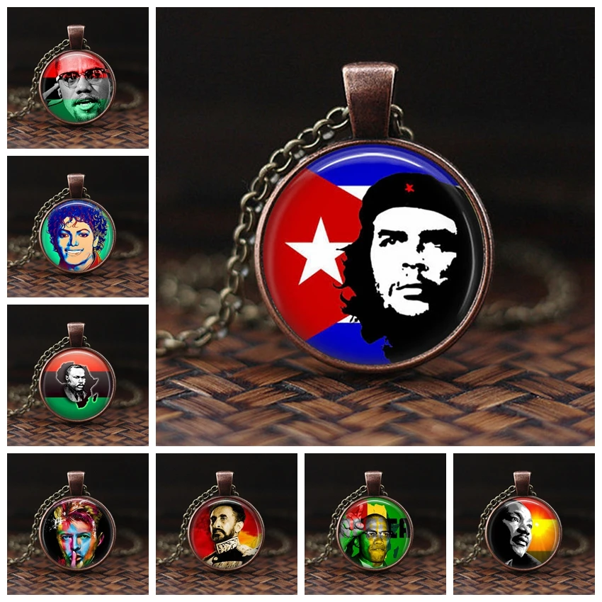 2019 Новая мода Che Guevara Martin Лютер Кинг Малкольм X стеклянный Кабошон Подвеска