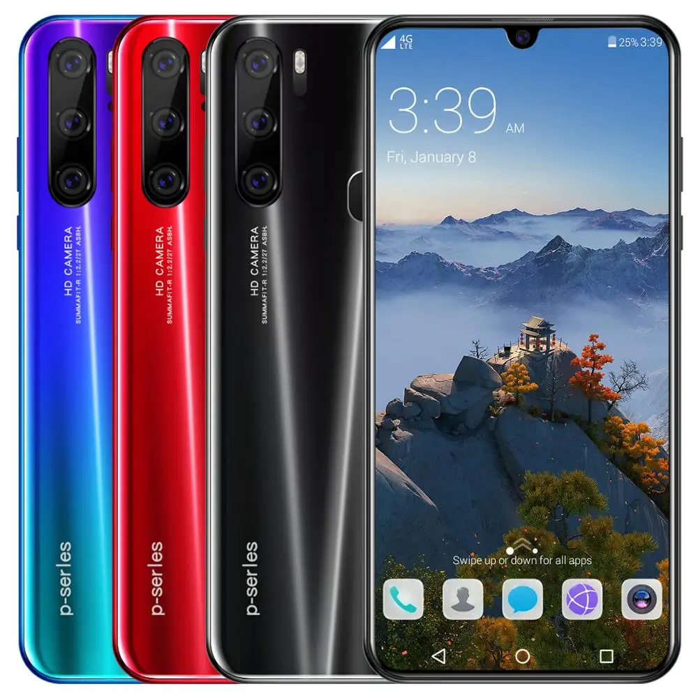 Raysray 4G LTE мобильный телефон P30 смартфон 3g ram + всего 64 ГБ (rom 32 ГБ + SD 32 ГБ) 3800 мАч мобильный телефон 8MP две sim-карты