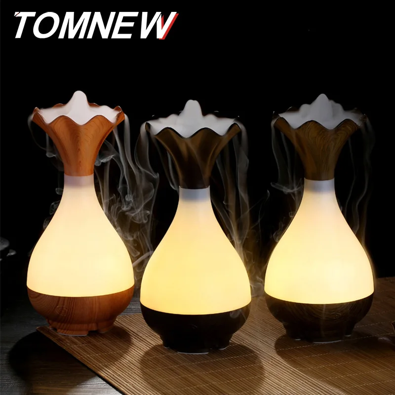 

TOMNEW 95ML Aroma Diffuser Jade Bottle Essential Oil Diffuser Wood Grain Cool Mist Humidifier for Home Office Yoga Spa Kids Room