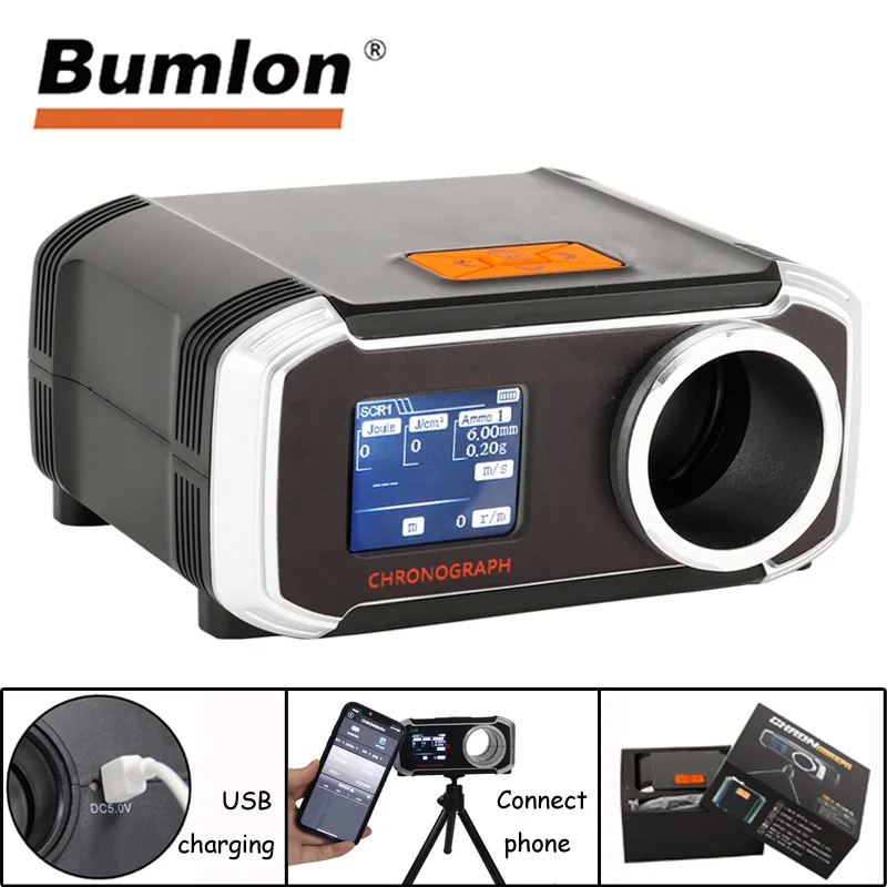 

Bumlon B3200 Airsoft Speed Tester Hunting Shooting Paintball Chronograph Speed Tester Multilanguage Wireless Connection to Phone