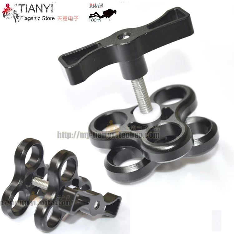 

Gopro Mount Bracket holder Ball Clamp 1 inch Ball Clamp 3 Hole Underwater Camera Arm System Rig Tray Diving Fit For D32VR D11V