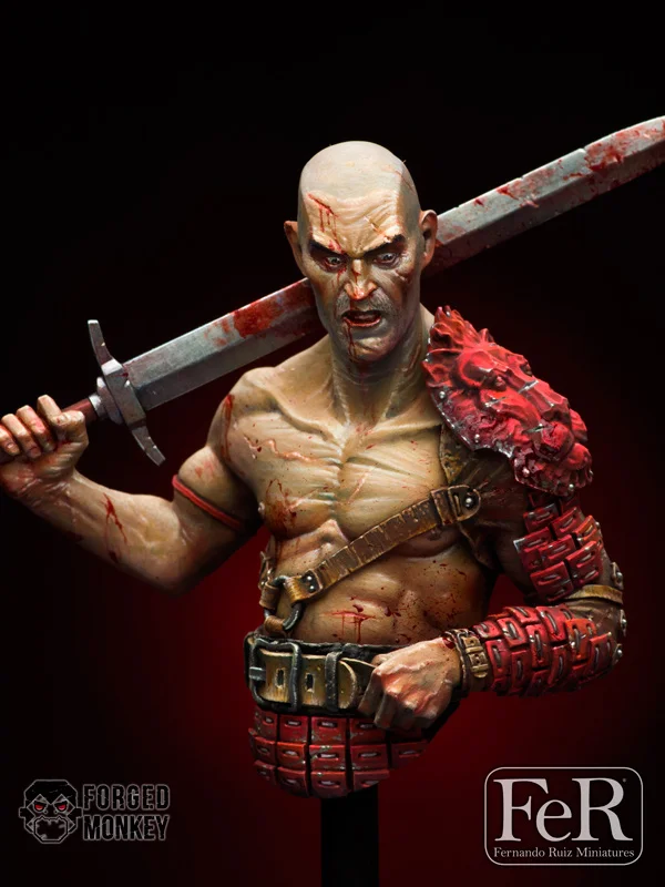 [Loong Way Miniatures] Фер миниатюрный Красный Лев бюст миниатюрные из полимерной
