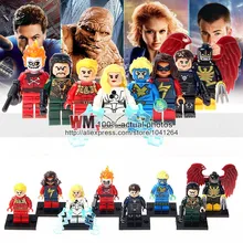 Строительные блоки 10 лотов PG8065 Супер Герои Havok Невидимая женщина член мандарин Детский подарок игрушки