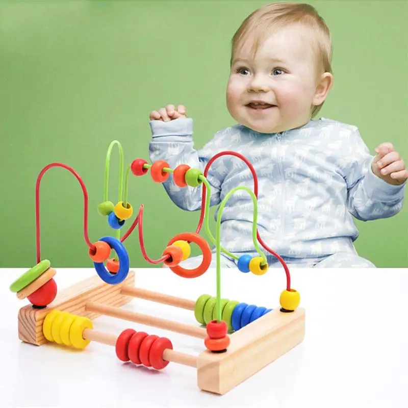 

Counting Bead Educational Toys Abacus Maze Roller Coaster Wooden Baby Toy Intelligent Educational Toys For Kids Wooden Tangram
