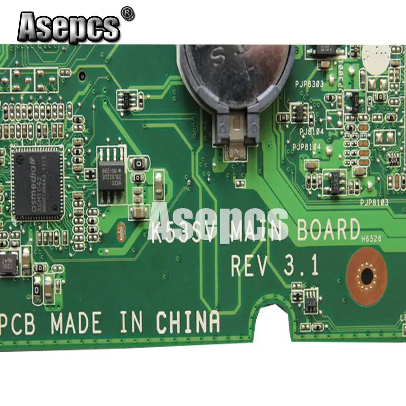 Asepcs K53SV Laptop motherboard for ASUS K53SM K53SC K53S K53SJ P53SJ A53SJ Test original mainboard REV2.1/2.4/3.0/3.1GT540M-2GB