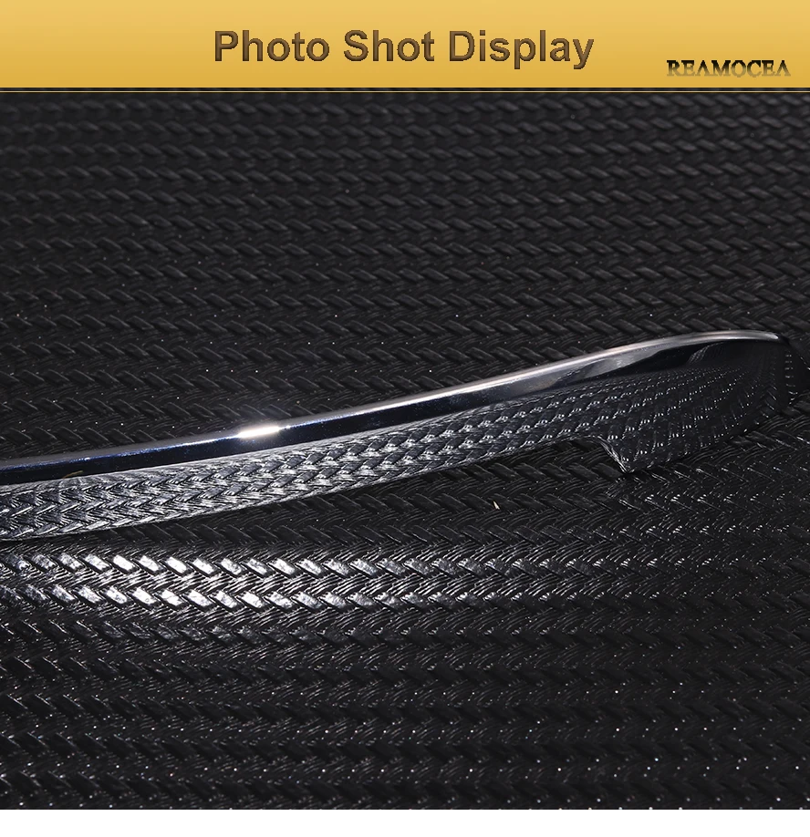 Reamocea ABS Chrome Side Door Rear view Mirror Strip Side Mirror Decoration Trim Stickers For Audi A4 B9 Sedan Saloon 2017 2018 (11)